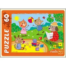 ПАЗЛЫ 60 элементов. ВЕСЁЛЫЕ ЗВЕРЯТА (Арт. П60-8425)
