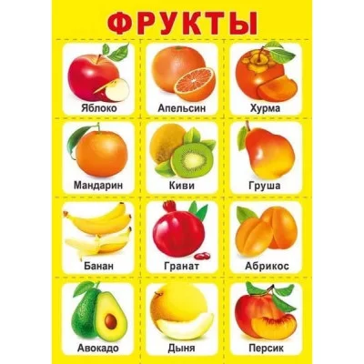 Мини-плакат "Фрукты", изд.: Горчаков 460326240900871459