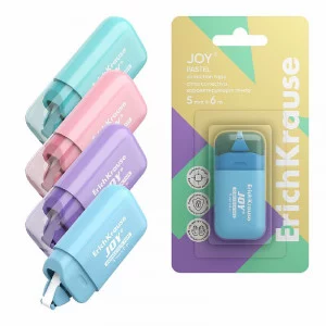 Корректирующая лента ErichKrause JOY® Pastel, 5мм х 6м, ассорти  61930
