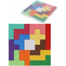 Деревянная игрушка. Головоломка-тетрис 14,5х14см. в прозрачном боксе (Арт. И-0430)