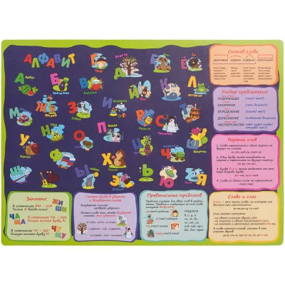 Настольное покрытие для творчества 330*460 "Русский алфавит" SILWERHOF 671617 376694