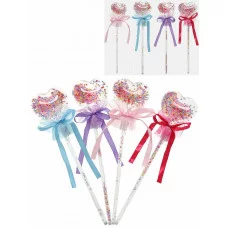 Световая палочка (40см) "Сердечко" (свет, (бат. 3*AG13 в компл.),в пакете ( Арт. ИК-1242)