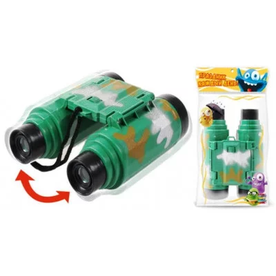 Бинокль темно-зеленый с ремешком в пакете 312B