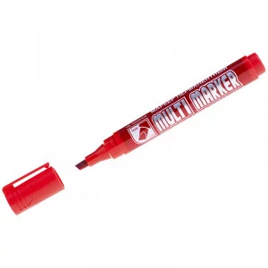 Маркер перманентный Crown "Multi Marker Chisel" красный, скошенный, 5мм Crown 207893