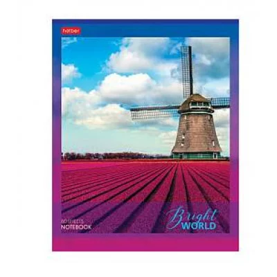 Тетрадь 80л А5ф клетка 65г/кв.м на скобе серия  -Яркий мир- ТК8261