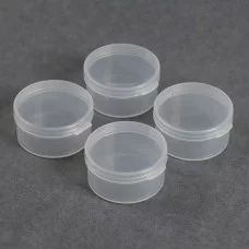 Контейнеры для декора набор 4шт d4*1,9см прозрач пакет QF 7145356