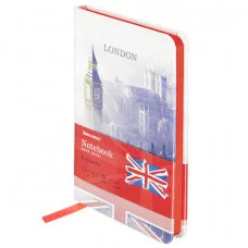 Блокнот МАЛЫЙ ФОРМАТ 100х150 мм А6, BRAUBERG VISTA London под кожу, твердый, 80 л. 112092