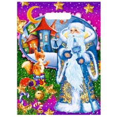 Пакет с прорубной ручкой НЕО ПАК Дед Мороз 30*40 18015