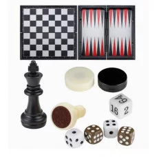 Игра 3 в 1. Шахматы,шашки,нарды магнитные 32*32*2см,доска-пластик,фигуры- пластик FCJ1344794