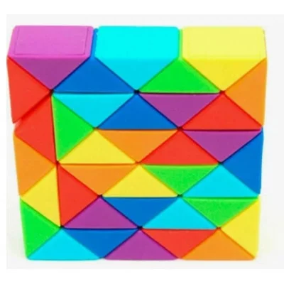 РАДУЖНАЯ МИНИ ЗМЕЙКА 5см*5см В ПАКЕТЕ 184922-39.k