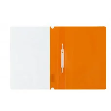 Папка-скоросшиватель пластик. СТАММ А4, 180мкм, оранжевая с прозр. верхом 362115
