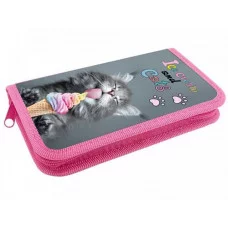 ПКК  07- 5 Котёнок с мороженкой  -пенал л/т 1-отдел. большой 190х130 с откидной планкой ПКК  07- 5