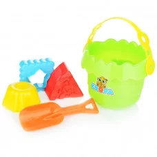 Песочный набор "Бисквит" (ведро, 3 формочки, совок) 82040