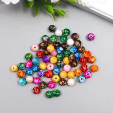 Набор бусин для творчества пластик "Мраморные. Ассорти" d=0,8 см набор 20 гр 7490014