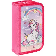 ТМ "Profit" Пенал 3-секц, большой ЕДИНОРОГ-МЕЧТАТЕЛЬ (ПН-7497) 190х105, ламинированный картон ПН-7497