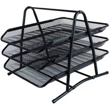 Лоток горизонтальный металлический 3 секции DV-13405BK