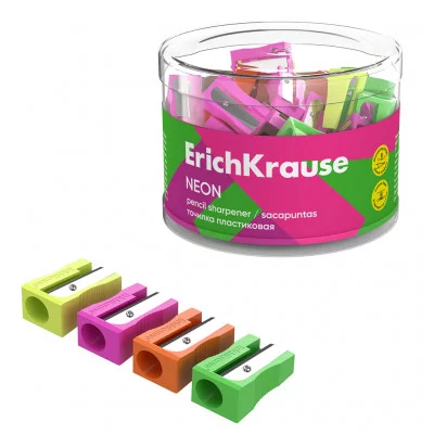 Точилка пластиковая ErichKrause EasySharp Neon ассорти 59986