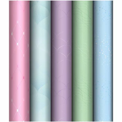 Упаковочная бумага 1шт глянц. 70*100см, MESHU "Паттерн. Узор", 80г/м2, ассорти 5 дизайнов 358112