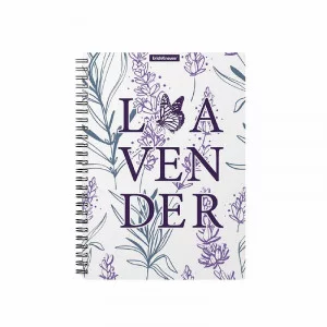 Тетрадь общая с пластиковой обложкой на спирали ErichKrause Lavender, А5, 80 листов, клетка 58329