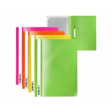Папка-скоросшиватель пластиковая ErichKrause® Fizzy  Neon, A4, ассорти 50030