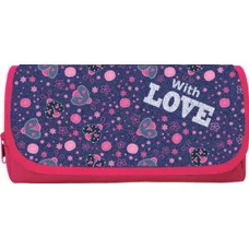 ПМО 40-20 Букашки на джинсе - пенал мягкий, 2 отдел. с большим клапаном 200*100*50