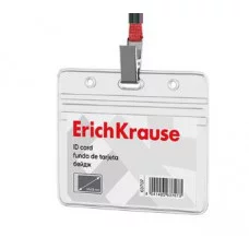 Бейдж горизонтальный 1 шт ErichKrause размер вставки 95х58 мм, прозрачный 62073 Разбор62073