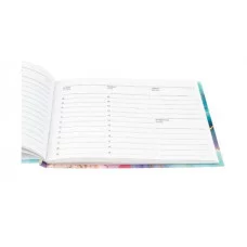 Еженедельник А6 64л. МРАМОРНЫЙ УЗОР (64-9976) 7БЦ, глянц. лам. горизонтальный, недатиров. 64-9976