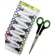 Ножницы DI-783 175мм, 1шт круглые пластиковые ручки с резиновой вставкой, цвет ассорти 332745