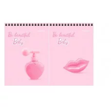 БЛОКНОТ А6 40л. на гребне BE BEAUTIFUL (Б40-3666) ассорти, цвет.мелов.обл, офсет, клетка Б40-3666