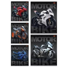 Тетрадь КЛЕТКА 48л. РАЗНЫЕ МОТОЦИКЛЫ (Т48-4861) (обл. - цвет. мелов. второй блок) Т48-4861