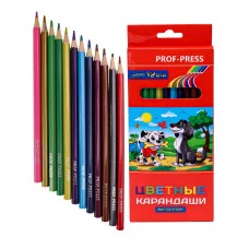 Карандаши цветные, набор,гексаг., металик, 12цв. МИЛЫЕ СОБАЧКИ (КЦ-7568) гриф.d=2,8мм, в к/к