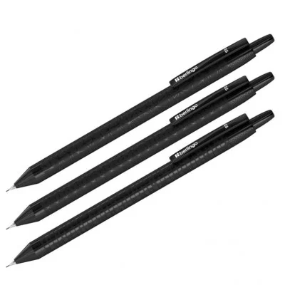 Карандаш механический Berlingo "Doubleblack" 0,5мм, с ластиком, ассорти 319400