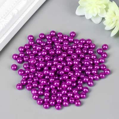 Набор бусин для творчества пластик "Фиолетово-баклажанный" набор 200 шт d=0,6 см 4762471
