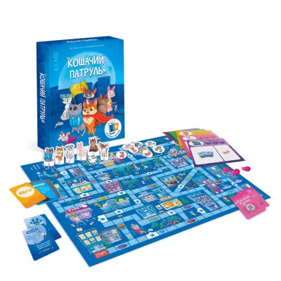 Игра настольная + Дополненная реальность. Кошачий патруль. Серия Игры для компании. ГЕОДОМ