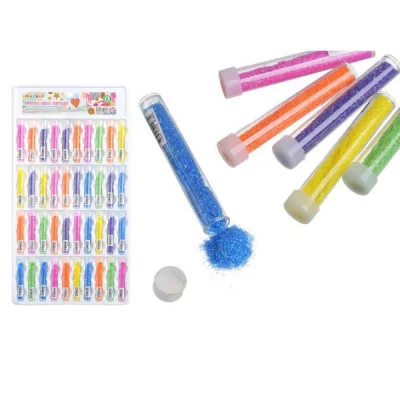 Блёстки M-4295 неоновые декоративные, в пластиковой тубе с крышкой, микс 6 цветов