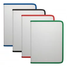 Папка для тетрадей на молнии пластиковая ErichKrause Diagonal Clear, с цветной молнией, A4, ассорти 1шт 50342