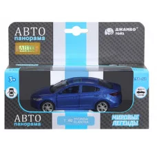 Автопанорама Машинка металлическая 1:40 HYUNDAI ELANTRA, синий, откр. двери, инерция, 17,5*12,5*6,5 см JB1251439