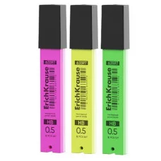 Грифели ErichKrause Neon для механических карандашей 0.5 мм, HB 63597