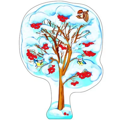 Ф-9313 Плакат вырубной А3. Рябина зимняя (с уф-лаком) / (серия) Сфера