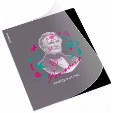 Тетрадь общая ученическая с пластиковой обложкой на скобе ErichKrause Persons, Информатика, 48 листов, клетка 59503