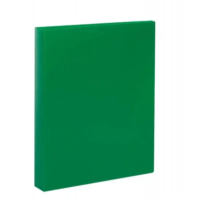 Папка на 4 кольцах СТАММ А4, 40мм, 500мкм, пластик, зеленая 343119