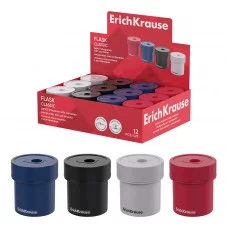 Точилка пластиковая ErichKrause Flask, Classic, с контейнером, ассорти 60052