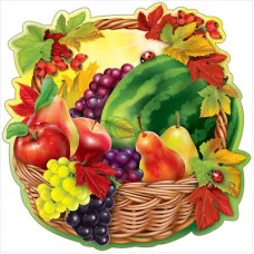Украшение на скотче "Фрукты в корзине" Горчаков 190 01057