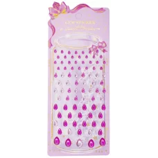 Наклейки-стразы Alingar, акриловые, "Розовые капли", пакет с европодвесом AL10178