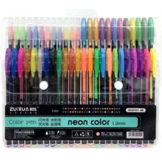 Ручки гелевые набор-48 цв. CD-807 "Neon Color" ассорти 1мм, HG6107-48 двухрядные 315521