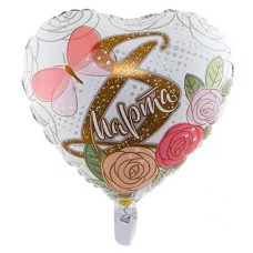 Шар К 18 РУС 8 МАРТА Розы (цена за 1шт.) 1202-3054 11\1600