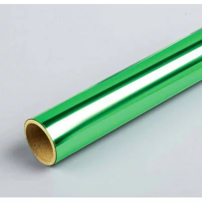 Пленка самоклеящаяся металлизированная 45x300 см, светло-зеленая, BOPP с алюминиевым напылением 30 мкм, в рулоне 8117415