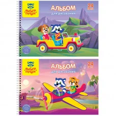 Альбом для рисования 24л А4 на гребне Мульти-Пульти Приключения Енота 313595