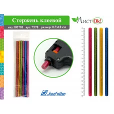 Стержни клеевые J.OTTEN 07мм 180мм 06цв/07шт/уп 7578 859917