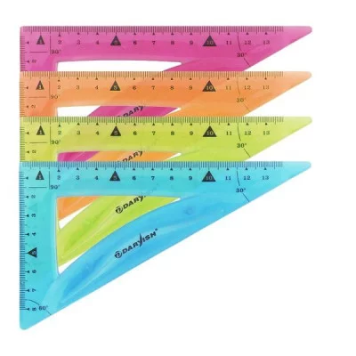 Треугольник 14см 30° мягкий пластик "Darvish" DV-7264